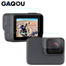 GAQOU-cristal templado para Gopro Hero 7 6 5, tapa de lente negra, Protector de pantalla LCD, accesorios de película protectora para cámara de acción 2024 - compra barato