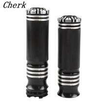 Motorcycle 1'' 25mm Black CNC Handle Bar Handle Aluminum Motorbike Grips For Harley Touring Sportster Dyna Softail VRSC Custom 2024 - buy cheap