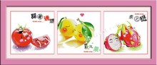 Fruits'love cross stitch kit  count printed aida 18ct 14ct 11ct black hand embroidery DIY handmade needlework supplies bag 2024 - buy cheap