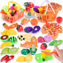 1 Set Children Pretend Role Play House Toy Cutting Fruit Plastic Vegetables Food Kitchen Toys Gift Fun Game juguetes para niños 2024 - buy cheap