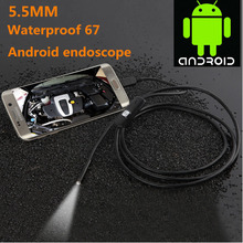 Эндоскоп 1 м 1,5 м 2 м 3,5 м 5 м эндоскоп 720P водонепроницаемый 6LED Портативный осмотр бороскоп камера для Android смартфона 2024 - купить недорого