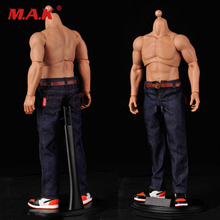 1/6 male man classic Denim man jeans pants for 12'' muscular mens boys body figure accessories 2024 - buy cheap