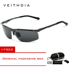 VEITHDIA nuevas gafas de sol polarizadas sin montura gafas de sol de aluminio y magnesio para hombre gafas de sol 2024 - compra barato