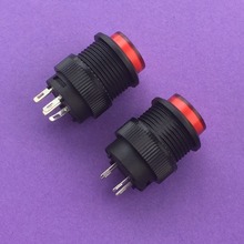 2pcs YT116Y 16mm Red Light Off/On Plastic  Push Button Switch AC 250V 3A High Quality On Sale 2024 - buy cheap