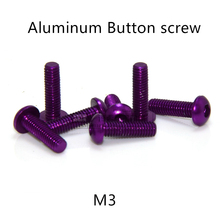 20pcs M3*5/6/8/10/12/14/16mm Anodized Purple color Aluminum Hex socket button head cap screw for RC Model screws 2024 - buy cheap