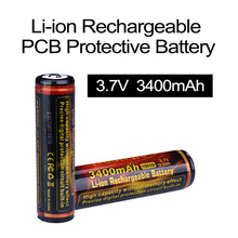 2pcs/lot TrustFire 18650 3.7V 3400mAh Li-ion Rechargeable battery with PCB for LED Flashlight Headlamp 2024 - buy cheap