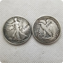 USA 1921-P,S,D Walking Liberty, copia de monedas de medio dólar, monedas conmemorativas, réplica de monedas, medallas, coleccionables 2024 - compra barato