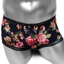 Summer Cool Breathable Sissy Brief Panties with Floral Men Sexy Underwear Lingerie See Thru Male Briefs Underpants Sissy Panties 2024 - buy cheap