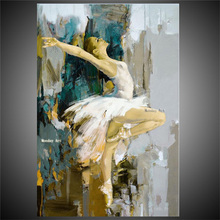 New Handmade Modern Abstract Portrait picture Wall Art Canvas oil Painting Dancing Girl Picture for Room office hotel Decorative 2024 - buy cheap