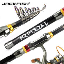 JACKFISH  99% Carbon Fiber Telescopic Fishing Rod 1.8-3.6m Short Sea Rods Telescopic Fishing Rod Spinning Fishing Pole 2024 - buy cheap