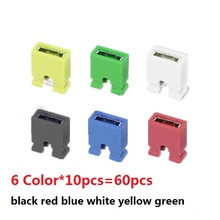 jumper cap kit set 6 Color*10pcs=60pcs black red blue white yellow green Color Short cut block pack Assorted Short circuit cap 2024 - buy cheap