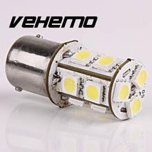Vehemo 10 шт./лот сигнальный тормозной задний фонарь 13 SMD 5050 LED красный 1156 P21 5 Вт лампы 12 В BAY15D Автомобильный источник света для парковки авто 2024 - купить недорого