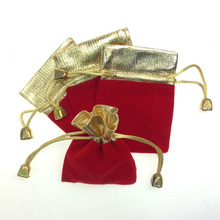 Bolsas de terciopelo para joyas de Phnom Penh para mujer, bolsas de 20 piezas rojas de 7x9cm para regalos de embalaje, bolsas de joyería hechas a mano, bolso de franela con cordón 2024 - compra barato