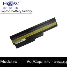 HSW 5200MAH Laptop Battery for IBM Lenovo ThinkPad R60 R60e T60 battery for laptop T60p R500 T500 W500 battery 2024 - buy cheap