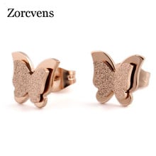 ZORCVENS Fashion Korean Jewelry 316L Stainless Steel Stud Earrings Butterfly Earrings For Women 2024 - buy cheap