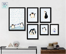 SPLSPL Penguin Animals Modular Wall Pictures Canvas Art Print Paintings for Living Room Decoration No Frame 2024 - buy cheap