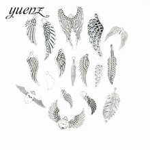 YuenZ 17 шт микс крылья амулеты античный серебряный цвет Металл перо Шарм подходит ожерелье Браслеты Ювелирные изделия U021 2024 - купить недорого