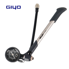 GIYO-bomba GS-03S para bicicleta, 300PSI, horquilla de inflado, Schrader, compacta, con calibrador extraíble, manguera plegable 2024 - compra barato