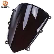 Possbay seta para-brisa para motocicleta, para honda cbr600rr f5 2007-2010, tela de vento, fumaça/preto/claro 2024 - compre barato