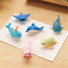 6pcs/lot Ocean Animal Erasers Bulk Fun Gifts For Kids Pencil Erasers Lot Eraser Animals 2024 - buy cheap