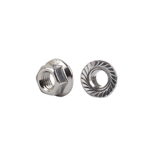 Flanged Hex Nut Flange Nuts non-slip lock nut Metal Thread M3 M4 M5 M6 M8 M10 M12 304 DIN6923  Stainless Steel 2024 - buy cheap
