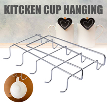 New 10 Hook Wine Glass Cup Hanger Stainless Steel Mug Cup Hanging Bracket Rack Kitchen Bar Storage Organizer Anti Rust Durable 2024 - buy cheap