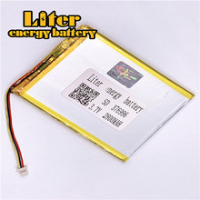 1.0MM 3pin connector 376996 2800mah 3.7V flat rechargeable pure 3.7v lipo battery lithium Tablet PC Battery 2024 - buy cheap