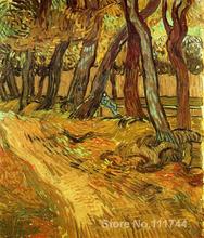 modern art painting on canvas The Garden of Saint Paul Hospital with Figure hand painted Vincent Van Gogh artwork High quality 2024 - buy cheap