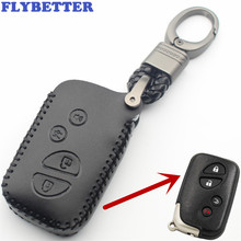 FLYBETTER-Funda de cuero genuino para llavero, 4 botones, para Lexus LX470/GS450h/IS350/LS460/ES350, estilo de coche (B) L354 2024 - compra barato