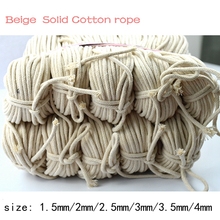 Beige Cotton Rope Solid Thick Round Twisted Cord Decorative Drawstring Twine Tied Cord For DIY Handmade Accessories 100 yards 2024 - buy cheap