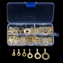 150PCS 3.2/4.2/5.2/6.2/8.2/10.2/Ring Cable Lugs Ring Eyes Gold Golden Non-insulated Wire Cable Connectors Terminals Assorted kit 2024 - buy cheap