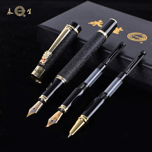 Luxury Fountain Dragon Clip Three Nibs Caligraphy Pen Set Office Gift for Students Stationery Financial Business Art Supplies 2024 - buy cheap