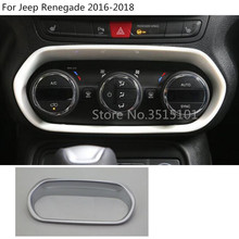 ABS plateado, botón de volumen de aire acondicionado, temperatura, salida de Control, lámpara de marco para Jeep Renegade 2016, 2017, 2018, 2019, 2020 2024 - compra barato