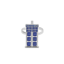 Dr Who полицейская коробка с синей эмалью, высококачественное кольцо, роскошная модная одежда, свадебное мемориальное кольцо для вечеринки, регулируемое кольцо, ювелирные изделия из фильма 2024 - купить недорого