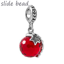 Fit Pandora charm bracelets Mom Plated Light Red Swarovski Elements Ball Stopper Beads Beads for jewelry making 2024 - buy cheap
