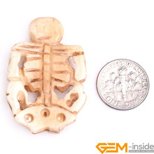 27x41mm White Large Full Body Skull Skeleton Carved Bone Beads For Jewelry Making 1 Pcs To Sale Free Shipping 2024 - buy cheap