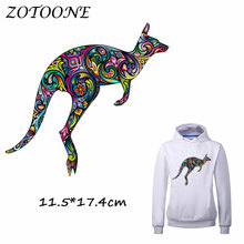 ZOTOONE Colorful Kangaroo Patch for Clothes T Shirt Ironing on Patches Stickers DIY Heat Transfer Accessory Washable Appliques C 2024 - buy cheap