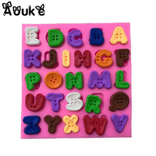 Alphabet Button Shape Cake Fondant Mold Chocolate Silicone Molds Biscuits Embossed Mould DIY Candy Cake Decoration Baking Tools 2024 - buy cheap