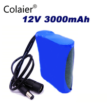 Colaier-batería superrecargable, Dii-12V3000, cc 12V, 3000mAh, 18650 li-lon DC12V 2024 - compra barato