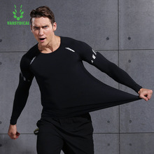 Vansydical-camisas de compresión para hombres, camisetas deportivas de Fitness, para correr, gimnasio, trotar, entrenamiento, boxeo, Crossfit, MMA Rashguard 2024 - compra barato
