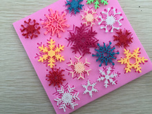 Aouke Snowflake Shape Silicone Mold DIY Epoxy Resin Christmas Snowflake Decoration Cake Baking Jewelry Snowflake Silicone Mold 2024 - buy cheap