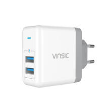 Vinsic двойной Порты и разъёмы smart usb Зарядное устройство Портативный путешествия USB адаптер стены Зарядное устройство ЕС Plug Cargador для iphone Samsung телефон зарядное устройство 2024 - купить недорого