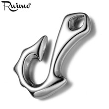 RUIMO High Polished 316l Stainless Steel Metal Hook Pendants Fit Necklace & Bracelet Connector Charm Jewelry Making Accessories 2024 - купить недорого