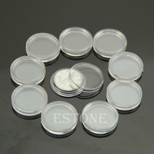 10PCS Applied Clear Round Cases Coin Storage Capsules Holder Round Plastic 20mm 2024 - buy cheap