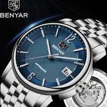 BENYAR Men's Watches Top Brand Luxury Automatic Mechanical Watch Men Waterproof Business Stainless Steel Watch Relogio Masculino 2024 - buy cheap