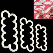 3pcs Silicone 3D DIY Cookie Cutter Fondant Cake Decorating Tools Sugarcraft Cutter Rose Flower Mold Cake Tool CP138 2024 - buy cheap