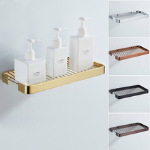 Bathroom Shelf Brass Bathroom Shower Rack Square Bath Shower Shelf Bath Shower Caddy Rack Holder Wall Mounted Corner shelf 2024 - buy cheap