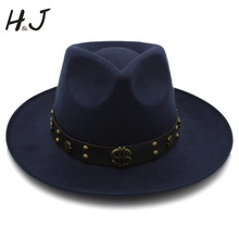 Steampunk Homens Fedora Chapéu de Feltro com Aba Larga Jazz Cavalheiro Chapéu Pai Pai Chapéu Sombrero Padrinho Do Punk Cinto Tamanho 58 cm 2024 - compre barato