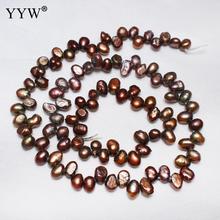 YYW High Quality Cultured Baroque Freshwater Pearl Beads Nuggets coffee color 4-5mm Approx 0.8mm Sold Per 15.7 Inch Strand 2024 - buy cheap