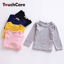 Solid Kids Cotton T-shirt Children Clothing Baby Boys Girls Spring Autumn Long Sleeve Tops Tees Infant Casual T Shirts Clothes 2024 - buy cheap